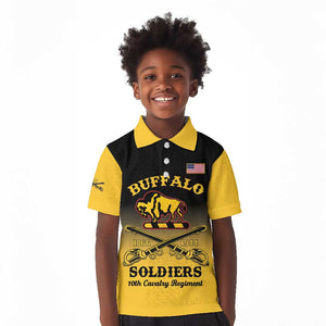 Personalized Afro-Americans Buffalo Soldiers Kid Polo Shirt 10th Cavalry Regiment