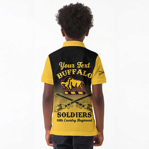 Personalized Afro-Americans Buffalo Soldiers Kid Polo Shirt 10th Cavalry Regiment