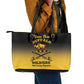 Personalized Afro-Americans Buffalo Soldiers Leather Tote Bag 10th Cavalry Regiment