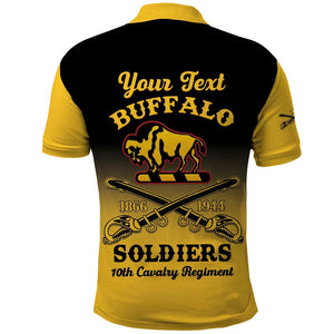 Personalized Afro-Americans Buffalo Soldiers Polo Shirt 10th Cavalry Regiment