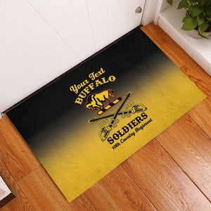 Personalized Afro-Americans Buffalo Soldiers Rubber Doormat 10th Cavalry Regiment