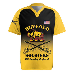 Personalized Afro-Americans Buffalo Soldiers Rugby Jersey 10th Cavalry Regiment