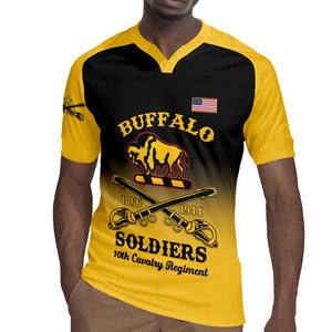 Personalized Afro-Americans Buffalo Soldiers Rugby Jersey 10th Cavalry Regiment