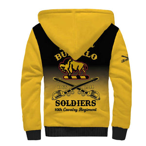 Personalized Afro-Americans Buffalo Soldiers Sherpa Hoodie 10th Cavalry Regiment