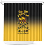 Personalized Afro-Americans Buffalo Soldiers Shower Curtain 10th Cavalry Regiment