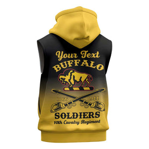 Personalized Afro-Americans Buffalo Soldiers Sleeveless Hoodie 10th Cavalry Regiment - African Pride