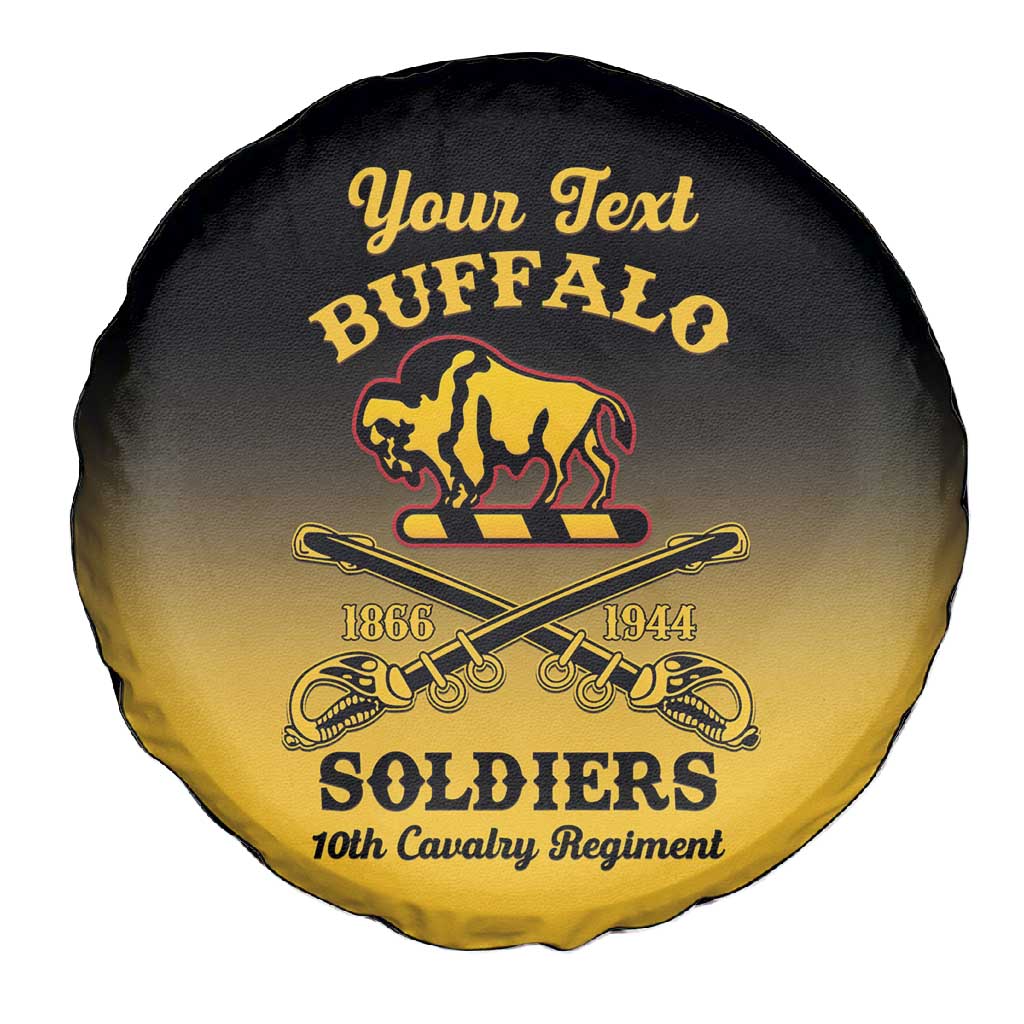 Personalized Afro-Americans Buffalo Soldiers Spare Tire Cover 10th Cavalry Regiment