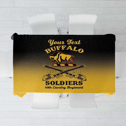 Personalized Afro-Americans Buffalo Soldiers Tablecloth 10th Cavalry Regiment