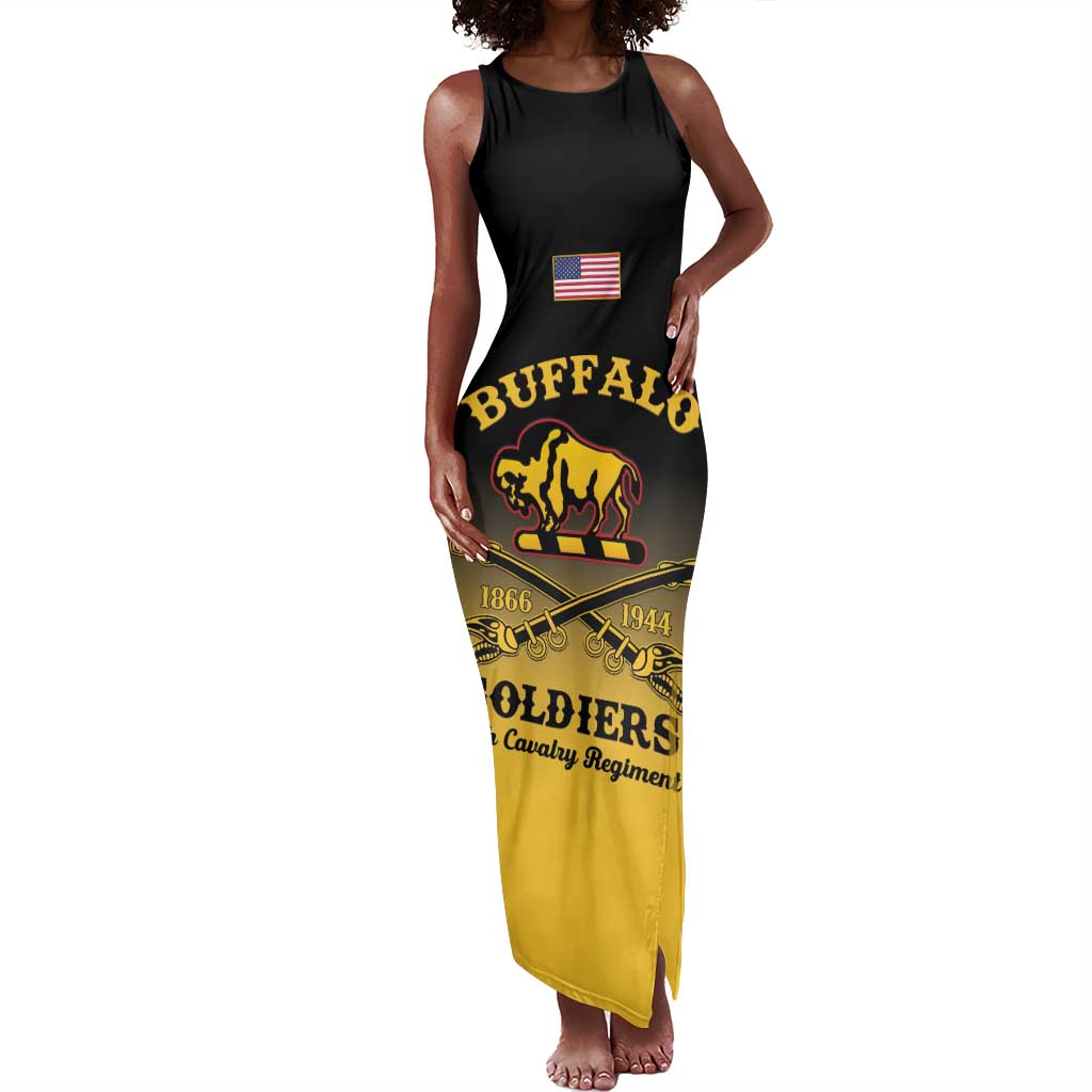 Personalized Afro-Americans Buffalo Soldiers Tank Maxi Dress 10th Cavalry Regiment