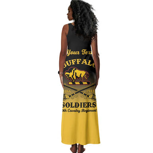 Personalized Afro-Americans Buffalo Soldiers Tank Maxi Dress 10th Cavalry Regiment