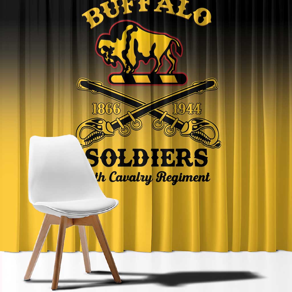 Personalized Afro-Americans Buffalo Soldiers Window Curtain 10th Cavalry Regiment