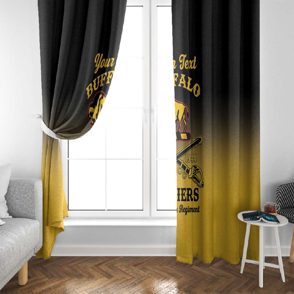 Personalized Afro-Americans Buffalo Soldiers Window Curtain 10th Cavalry Regiment
