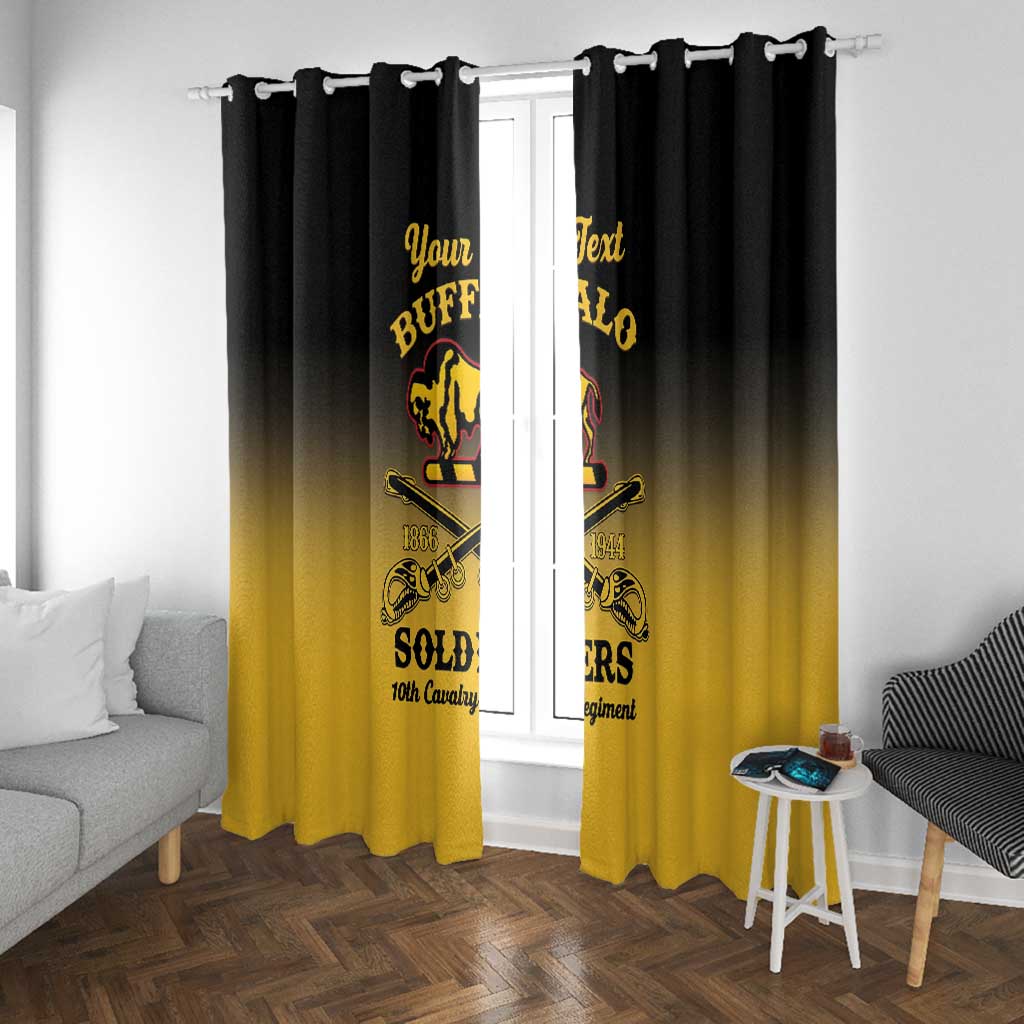 Personalized Afro-Americans Buffalo Soldiers Window Curtain 10th Cavalry Regiment