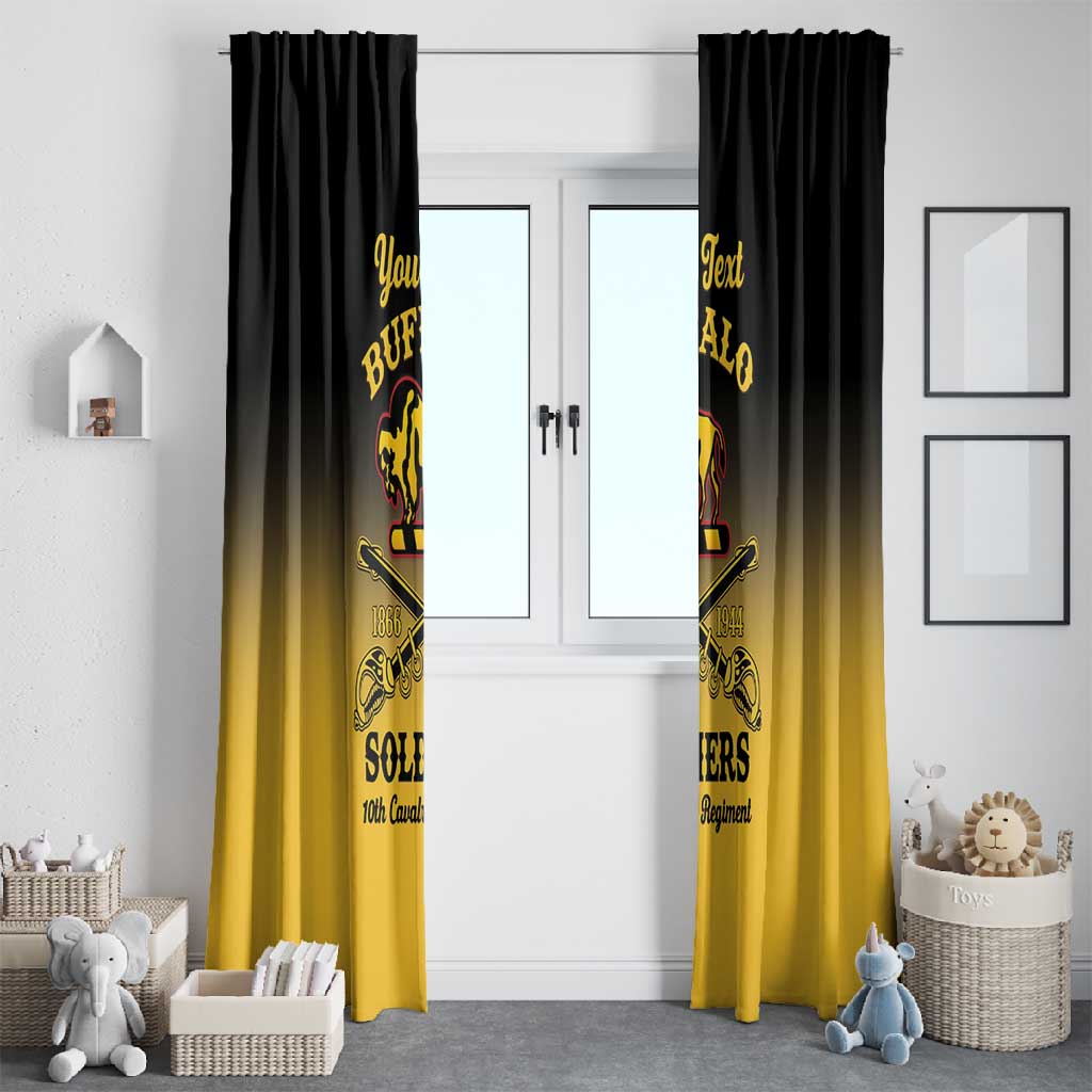 Personalized Afro-Americans Buffalo Soldiers Window Curtain 10th Cavalry Regiment