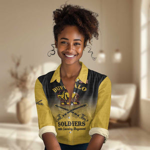 Personalized Afro-Americans Buffalo Soldiers Women Casual Shirt 10th Cavalry Regiment