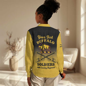 Personalized Afro-Americans Buffalo Soldiers Women Casual Shirt 10th Cavalry Regiment