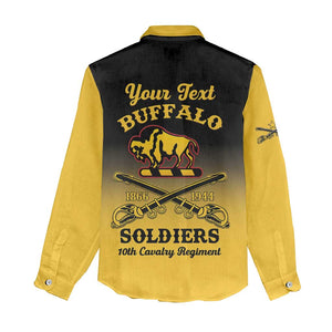 Personalized Afro-Americans Buffalo Soldiers Women Casual Shirt 10th Cavalry Regiment