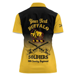 Personalized Afro-Americans Buffalo Soldiers Women Polo Shirt 10th Cavalry Regiment