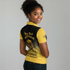 Personalized Afro-Americans Buffalo Soldiers Women Polo Shirt 10th Cavalry Regiment