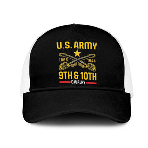 Afro-Americans Buffalo Soldiers Baseball Net Cap 9th and 10th Cavalry Regiment - African Pride