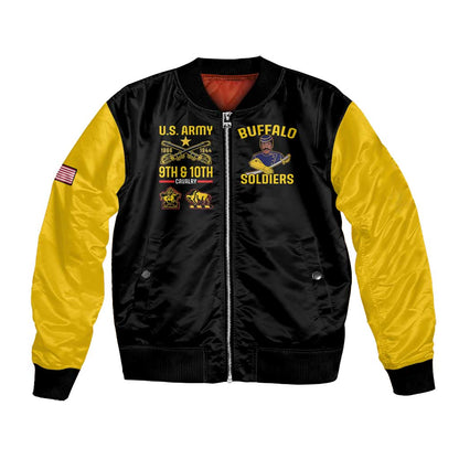Afro-Americans Buffalo Soldiers Bomber Jacket 9th and 10th Cavalry Regiment