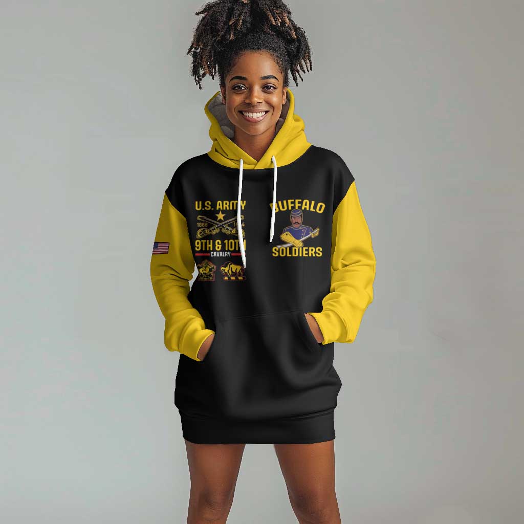 Afro-Americans Buffalo Soldiers Hoodie Dress 9th and 10th Cavalry Regiment