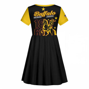 Afro-Americans Buffalo Soldiers Kid Short Sleeve Dress 9th and 10th Cavalry Regiment