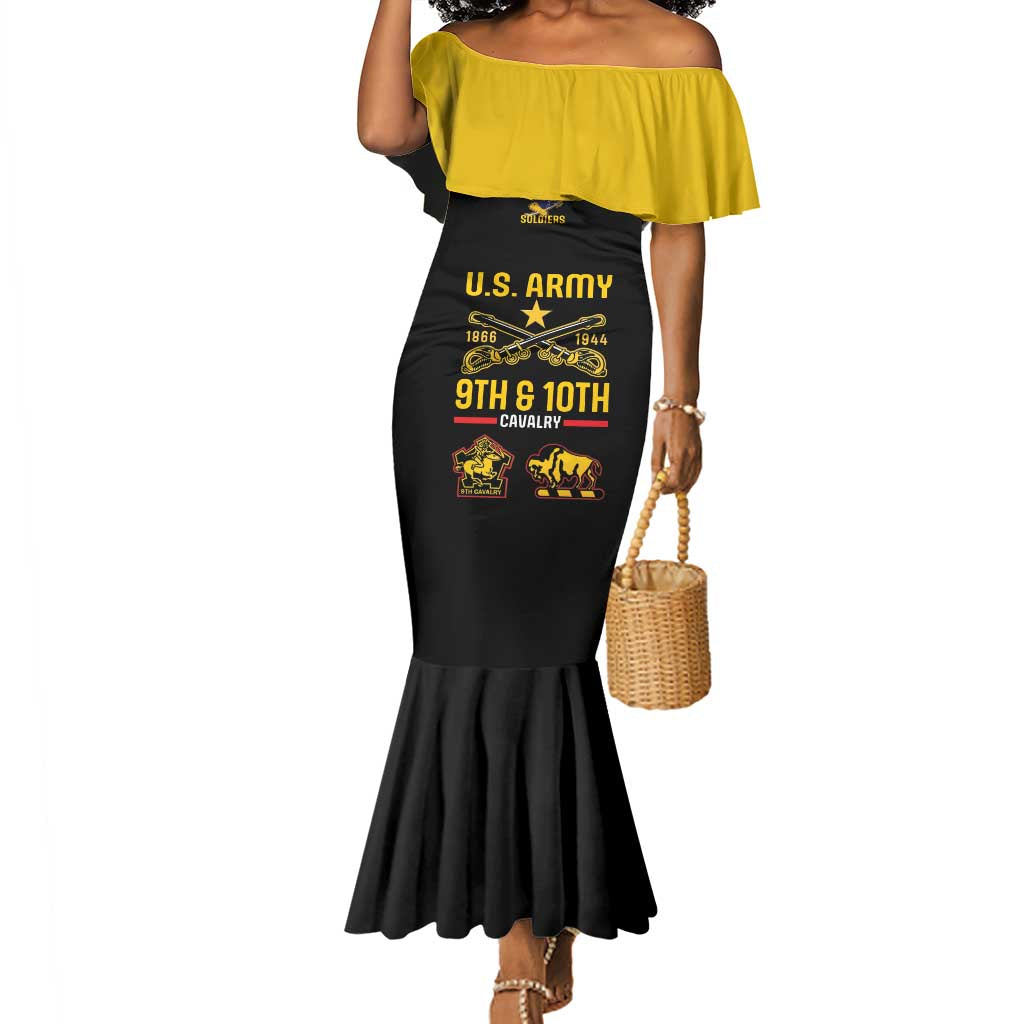 Afro-Americans Buffalo Soldiers Mermaid Dress 9th and 10th Cavalry Regiment