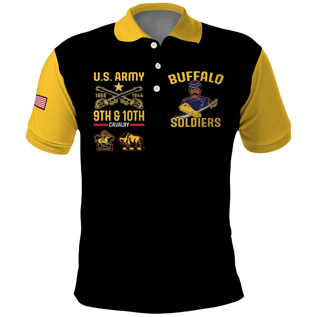 Afro-Americans Buffalo Soldiers Polo Shirt 9th and 10th Cavalry Regiment