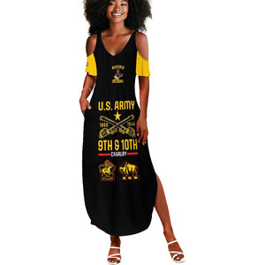 Afro-Americans Buffalo Soldiers Summer Maxi Dress 9th and 10th Cavalry Regiment