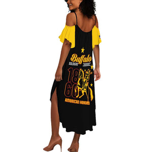 Afro-Americans Buffalo Soldiers Summer Maxi Dress 9th and 10th Cavalry Regiment