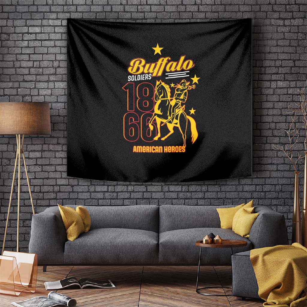 Afro-Americans Buffalo Soldiers Tapestry 9th and 10th Cavalry Regiment