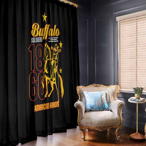 Afro-Americans Buffalo Soldiers Window Curtain 9th and 10th Cavalry Regiment