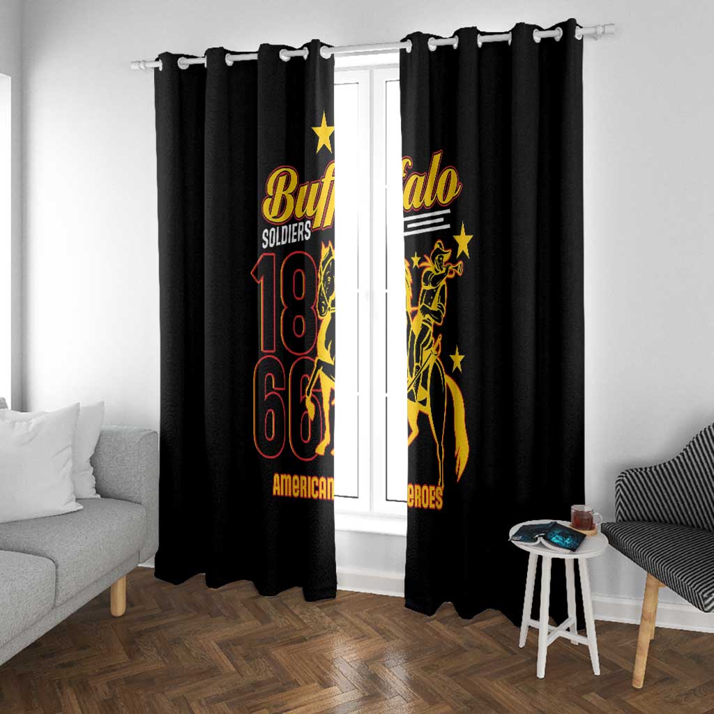 Afro-Americans Buffalo Soldiers Window Curtain 9th and 10th Cavalry Regiment