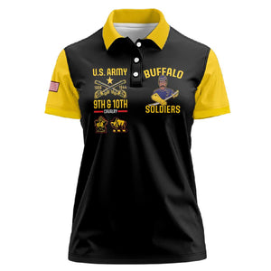 Afro-Americans Buffalo Soldiers Women Polo Shirt 9th and 10th Cavalry Regiment