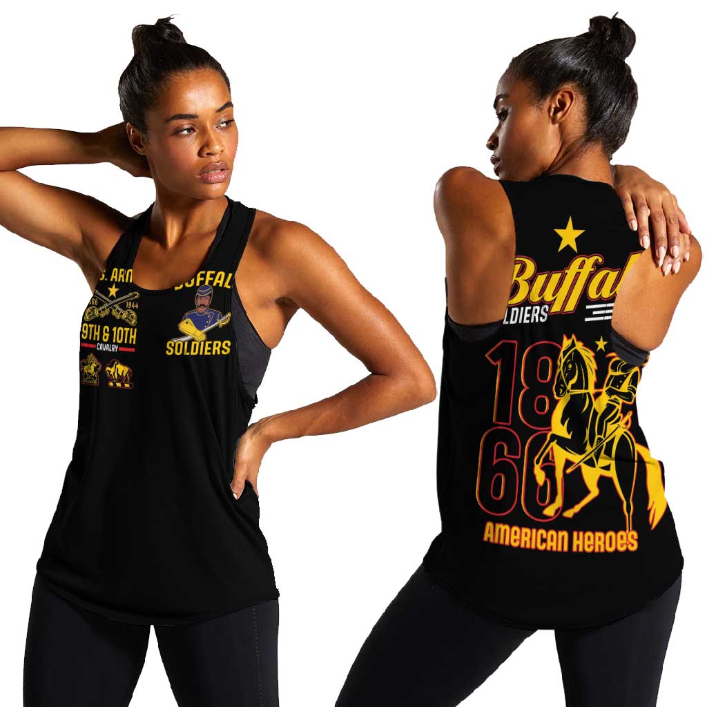 Afro-Americans Buffalo Soldiers Women Racerback Tank 9th and 10th Cavalry Regiment