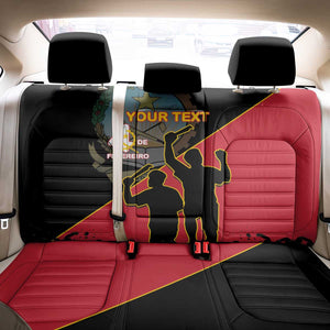 Personalized 4 De Fevereiro Angola Back Car Seat Cover Coat Of Arms Style