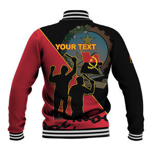 Personalized 4 De Fevereiro Angola Baseball Jacket Coat Of Arms Style