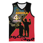 Personalized 4 De Fevereiro Angola Basketball Jersey Coat Of Arms Style LT15