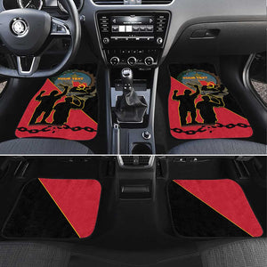 Personalized 4 De Fevereiro Angola Car Mats Coat Of Arms Style