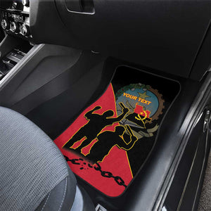 Personalized 4 De Fevereiro Angola Car Mats Coat Of Arms Style