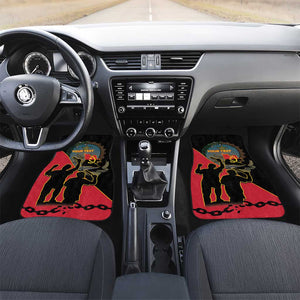 Personalized 4 De Fevereiro Angola Car Mats Coat Of Arms Style