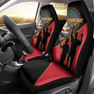 Personalized 4 De Fevereiro Angola Car Seat Cover Coat Of Arms Style