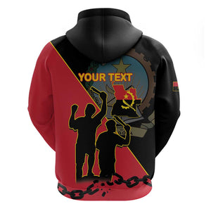 Personalized 4 De Fevereiro Angola Hoodie Coat Of Arms Style