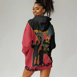 Personalized 4 De Fevereiro Angola Hoodie Dress Coat Of Arms Style