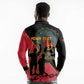 Personalized 4 De Fevereiro Angola Long Sleeve Polo Shirt Coat Of Arms Style