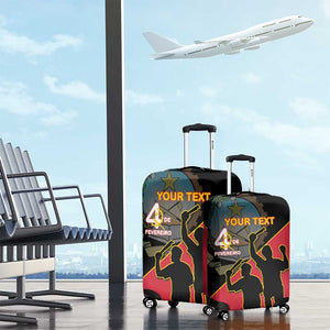 Personalized 4 De Fevereiro Angola Luggage Cover Coat Of Arms Style