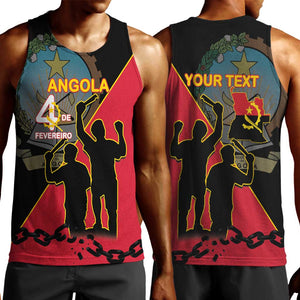 Personalized 4 De Fevereiro Angola Men Tank Top Coat Of Arms Style