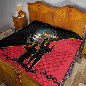 Personalized 4 De Fevereiro Angola Quilt Coat Of Arms Style