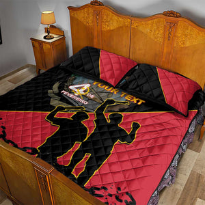 Personalized 4 De Fevereiro Angola Quilt Bed Set Coat Of Arms Style